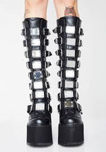 Carica l&#39;immagine nel visualizzatore di Gallery, Demonia Shoes Swing 815 Leather Black
