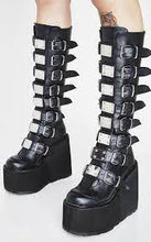 Carica l&#39;immagine nel visualizzatore di Gallery, Demonia Shoes Swing 815 Leather Black

