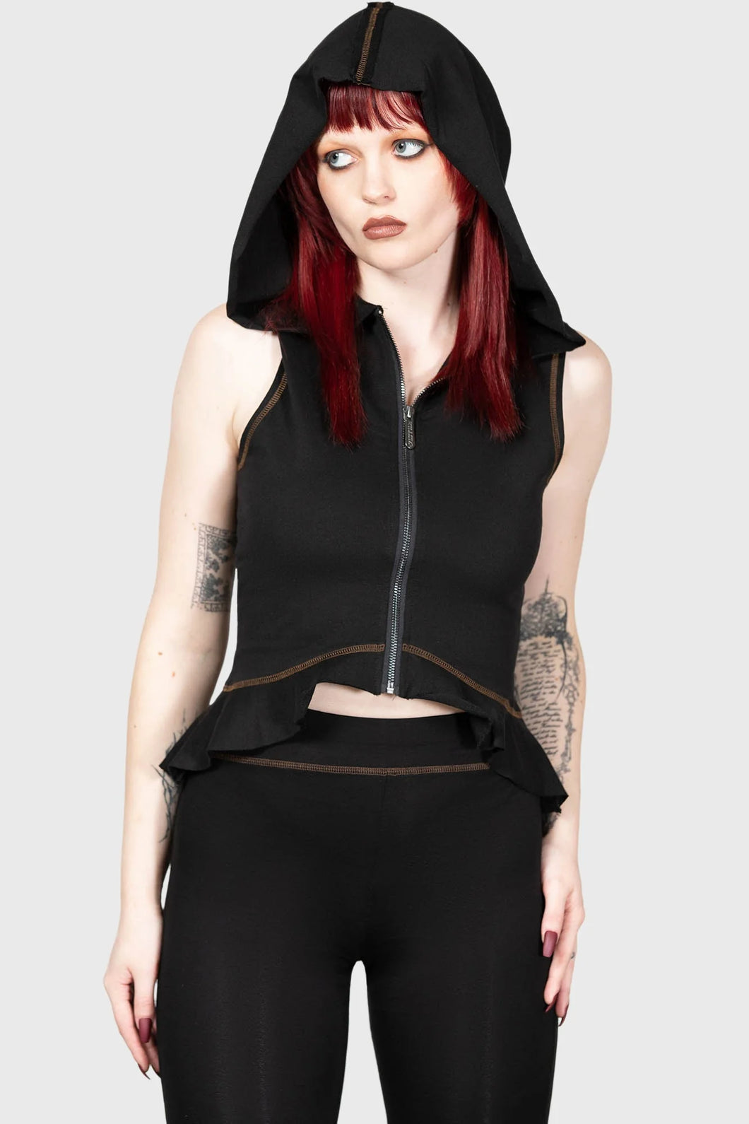 Killstar Furrows Hooded Top