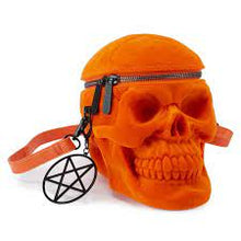 Carica l&#39;immagine nel visualizzatore di Gallery, Killstar Grave Digger Skull Orang Velvet Handbag

