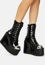 Carica l&#39;immagine nel visualizzatore di Gallery, YRU Shoes Heavy Metal Lace Up Boot.
