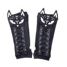 Carica l&#39;immagine nel visualizzatore di Gallery, Poizen Industries Dark Kitty Gloves Ladies Black
