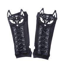 Innocent Clothing Dark Kitty Armwarmers Ladies Black