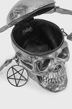 Carica l&#39;immagine nel visualizzatore di Gallery, Killstar Grave Digger Skull Silver Leather Handbag
