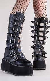 Demonia Cult Damned 318 BLK Leather