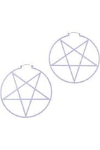 Carica l&#39;immagine nel visualizzatore di Gallery, Killstar Pentagram Hoop Earrings
