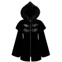 Carica l&#39;immagine nel visualizzatore di Gallery, Killstar Nightfever duffle Coat Black.
